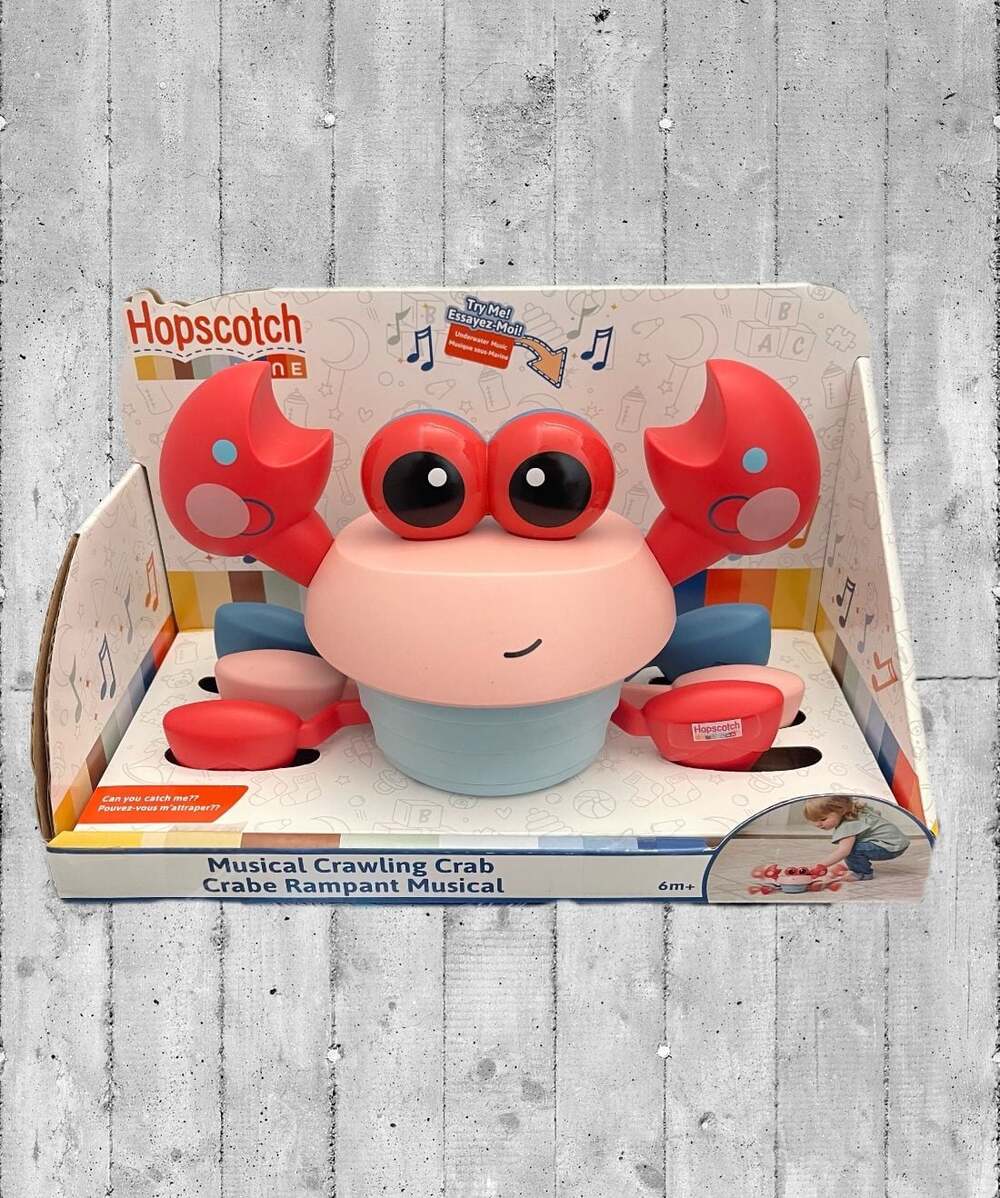 Hopscotch Lane Musical Crawling Crab, Red Dancing Toy, Babies and Toddlers, Unis